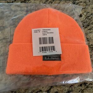 L.L. Bean Electric Orange Beanie